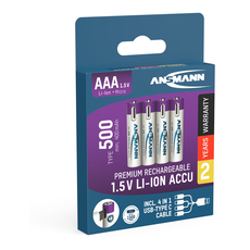 АКУМУЛАТОРНИ БАТЕРИИ ANSMANN 5378 500MAH USB-C АКУМУЛАТОРНИ БАТЕРИИ ANSMANN 5378 500MAH USB-C