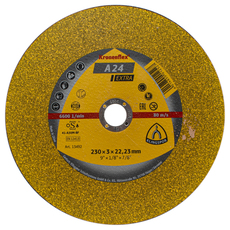 ДИСК ЗА РЯЗАНЕ НА МЕТАЛ KLINGSPOR 230x3x22.23 ДИСК ЗА РЯЗАНЕ НА МЕТАЛ KLINGSPOR 230x3x22.23
