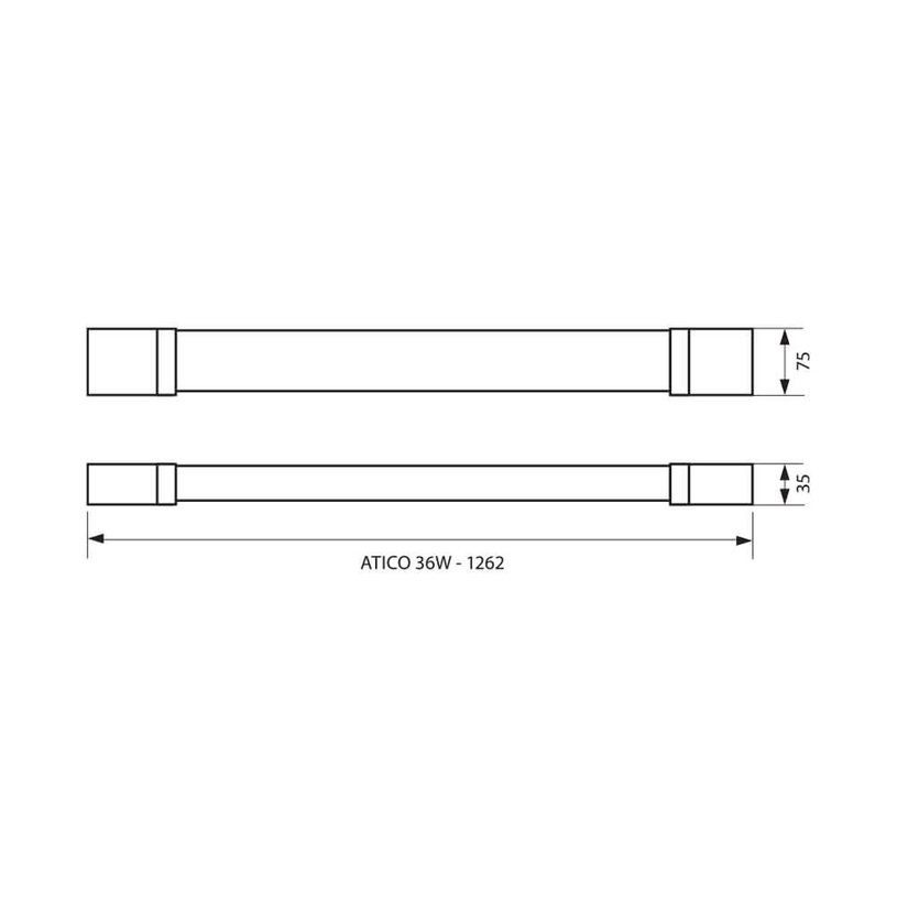 LED ЛИНЕЙНО ТЯЛО IP65 36W 120CM ATICO LED ЛИНЕЙНО ТЯЛО IP65 36W 120CM ATICO