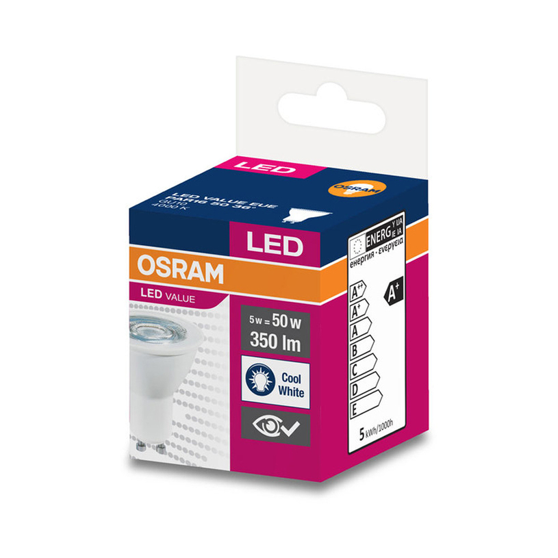 LED КР GU 10 5W 4000K PAR 16 OSRAM LED КР GU 10 5W 4000K PAR 16 OSRAM