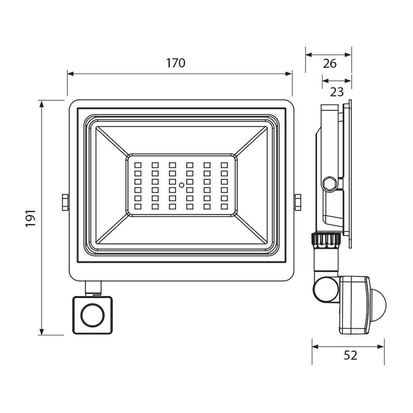 LED ПРОЖЕКТОР 50W 64K 4000LM IP44 СЕНЗР LED ПРОЖЕКТОР 50W 64K 4000LM IP44 СЕНЗР