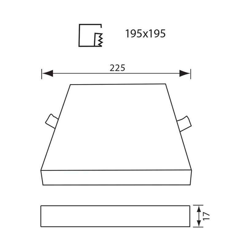 LED ПАНЕЛ QUADRA KВАДРАТ 36W 4К VIVALUX LED ПАНЕЛ QUADRA KВАДРАТ 36W 4К VIVALUX