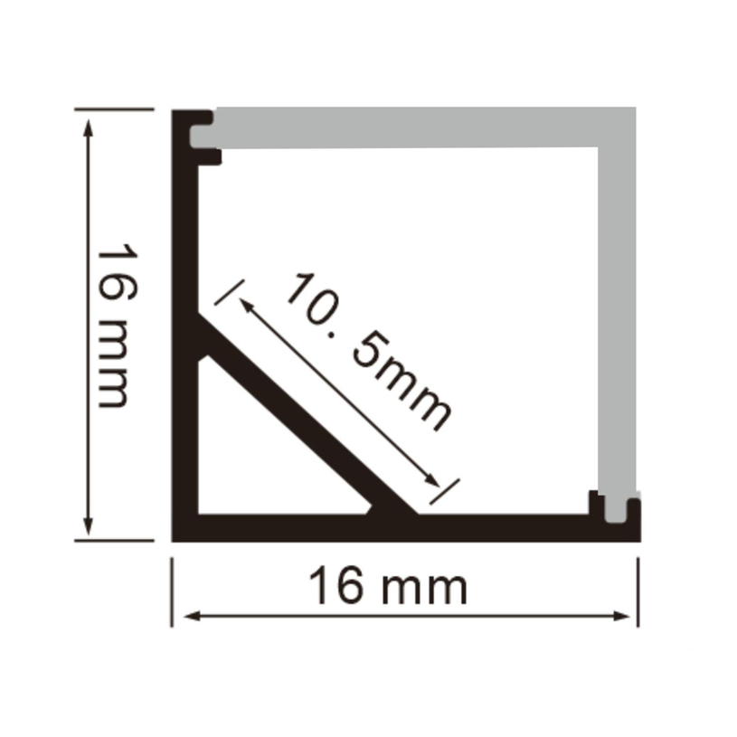 АЛ. ПРОФИЛ LED ЛЕНТА ЪГЛОВ КАПАК МАТ 1М АЛ. ПРОФИЛ LED ЛЕНТА ЪГЛОВ КАПАК МАТ 1М