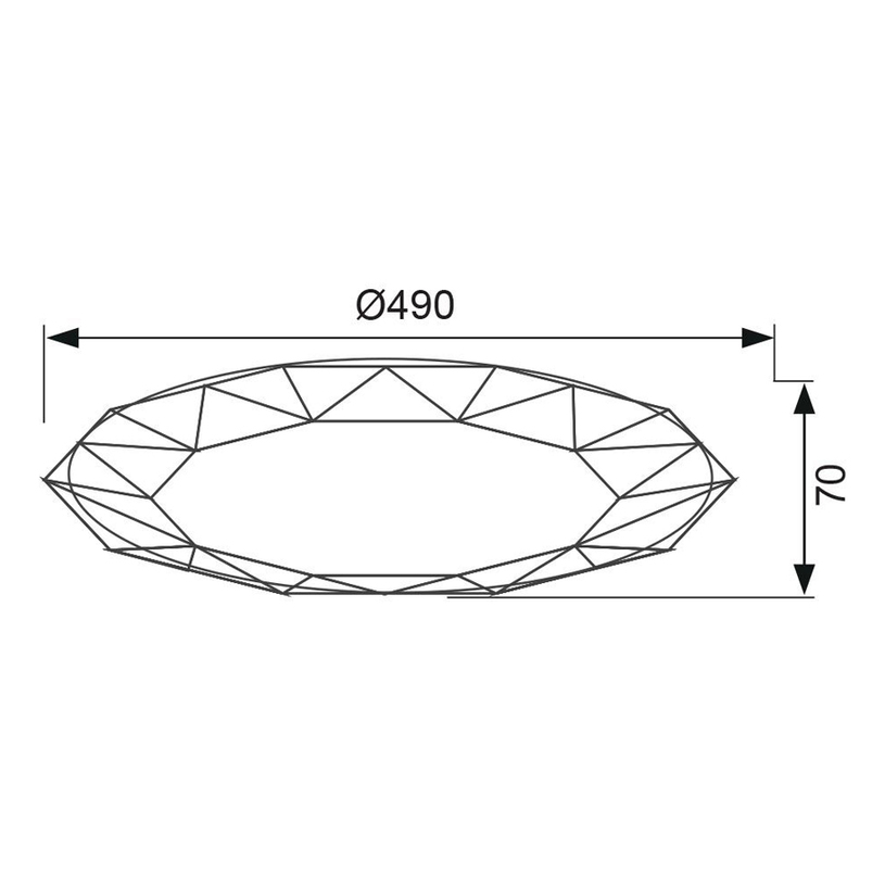 LED ПЛАФОН JEWEL 60W Ф50.5 3-64K 4800LM^ LED ПЛАФОН JEWEL 60W Ф50.5 3-64K 4800LM^