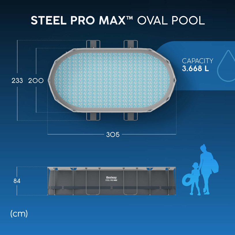 БАСЕЙН 305x200x84 ФИЛ BESTW 5614A P.ST БАСЕЙН 305x200x84 ФИЛ BESTW 5614A P.ST