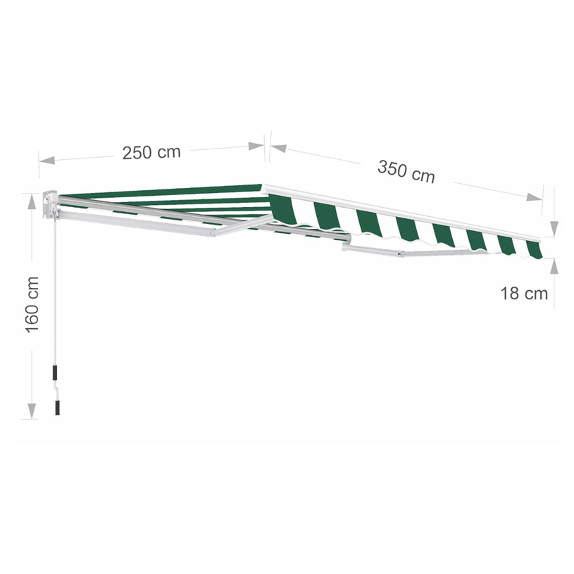 ТЕНТА 350x250cm, бяло/зелено ТЕНТА 350x250cm, бяло/зелено