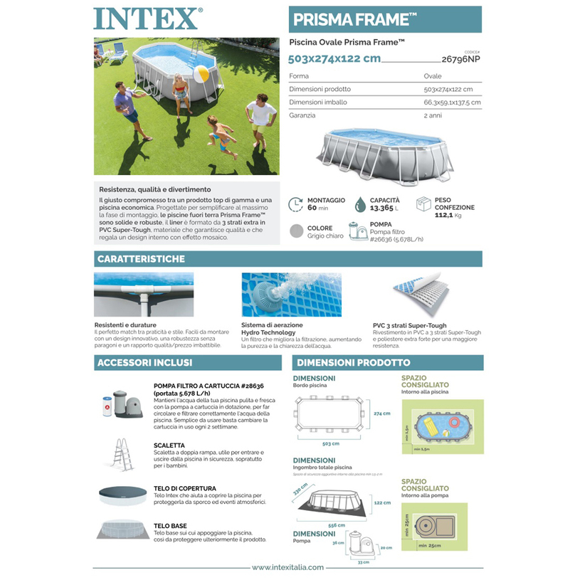 БАСЕЙН МЕТ РАМКА 503X274X122 26796 2@ БАСЕЙН МЕТ РАМКА 503X274X122 26796 2@