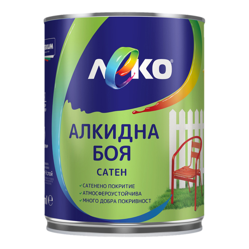 LEKO АЛКИДНА БОЯ САТЕН БЯЛ 650 ml LEKO АЛКИДНА БОЯ САТЕН БЯЛ 650 ml