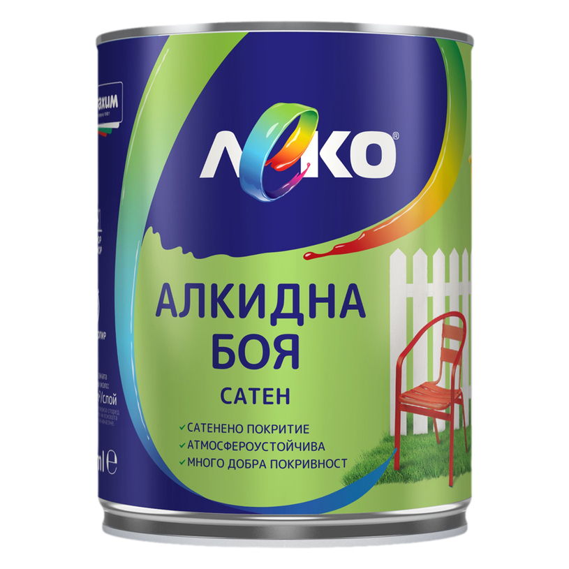LEKO АЛКИДНА БОЯ САТЕН ТЪМНОСИВ 650 ml LEKO АЛКИДНА БОЯ САТЕН ТЪМНОСИВ 650 ml
