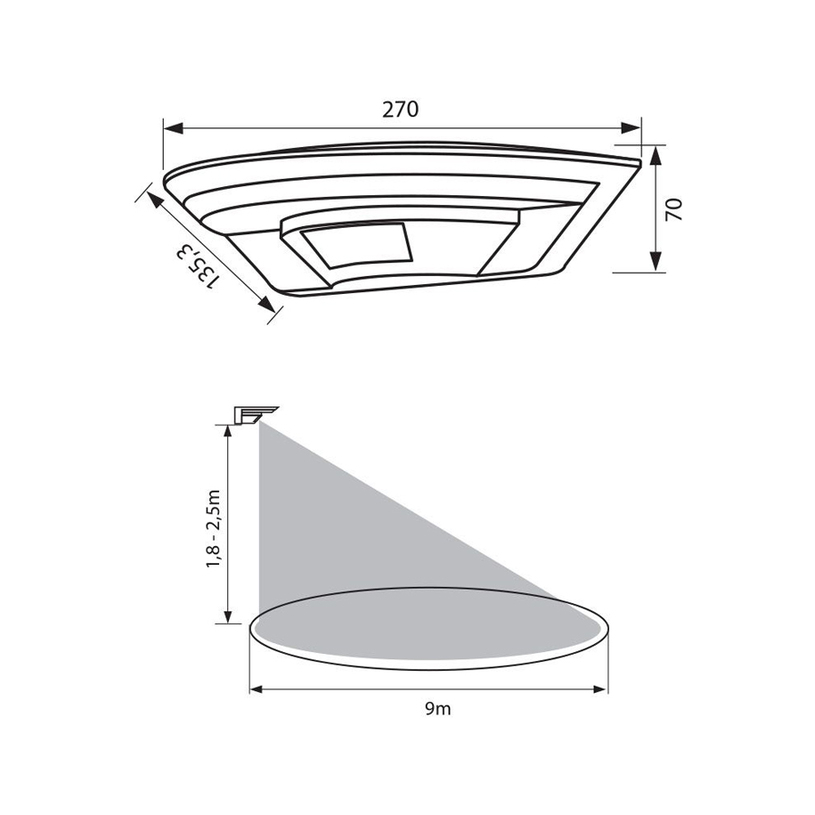 &LED АПЛИК СЪС СЕНЗОР 10W 4K IP54 БЯЛ &LED АПЛИК СЪС СЕНЗОР 10W 4K IP54 БЯЛ