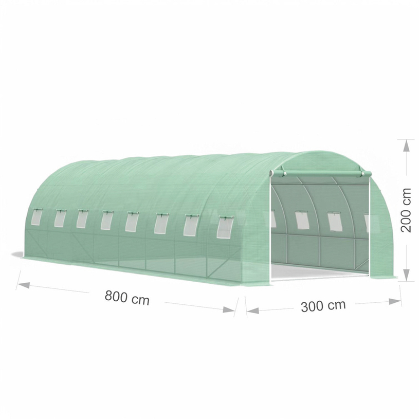 ПАРНИК 800Х300Х200CM 16БР. ПРОЗОРЦИ/ВРАТ ПАРНИК 800Х300Х200CM 16БР. ПРОЗОРЦИ/ВРАТ
