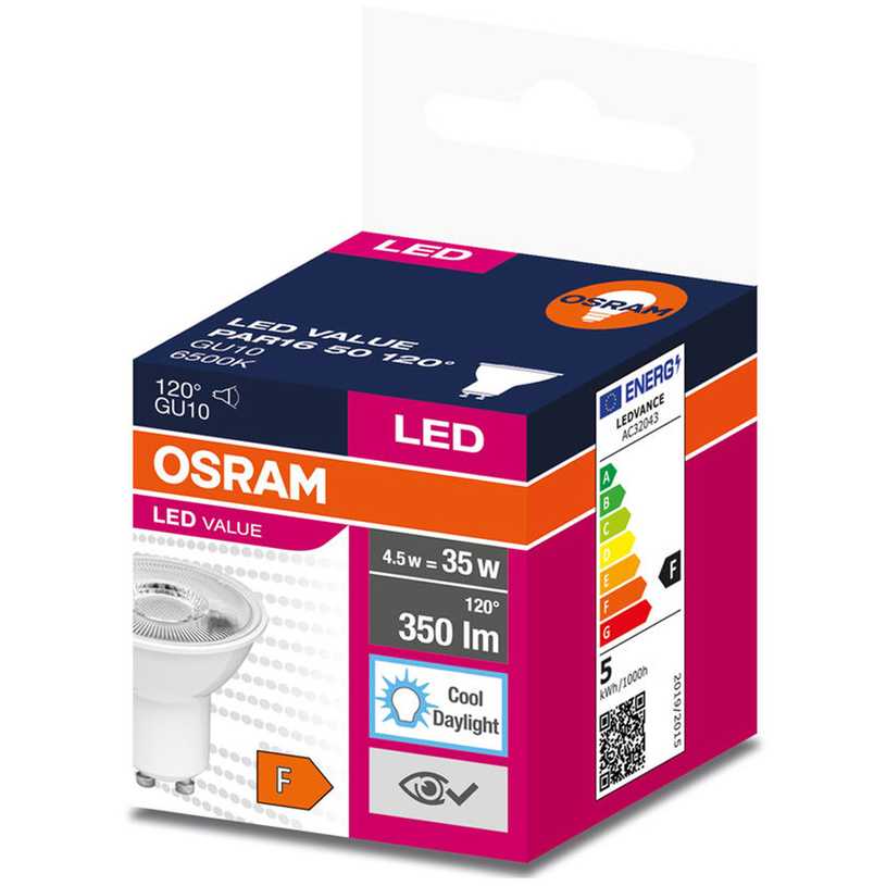LED КРУШКА GU10 4.5W 65K OSRAM LED КРУШКА GU10 4.5W 65K OSRAM