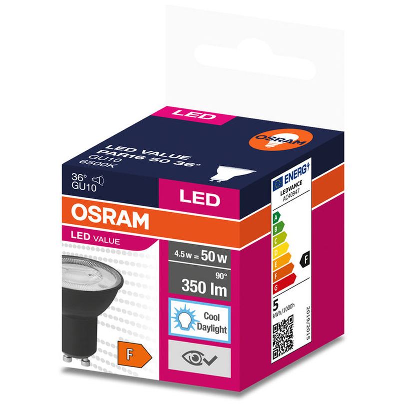 LED КРУШКА GU10 4.5W 65K OSRAM LED КРУШКА GU10 4.5W 65K OSRAM
