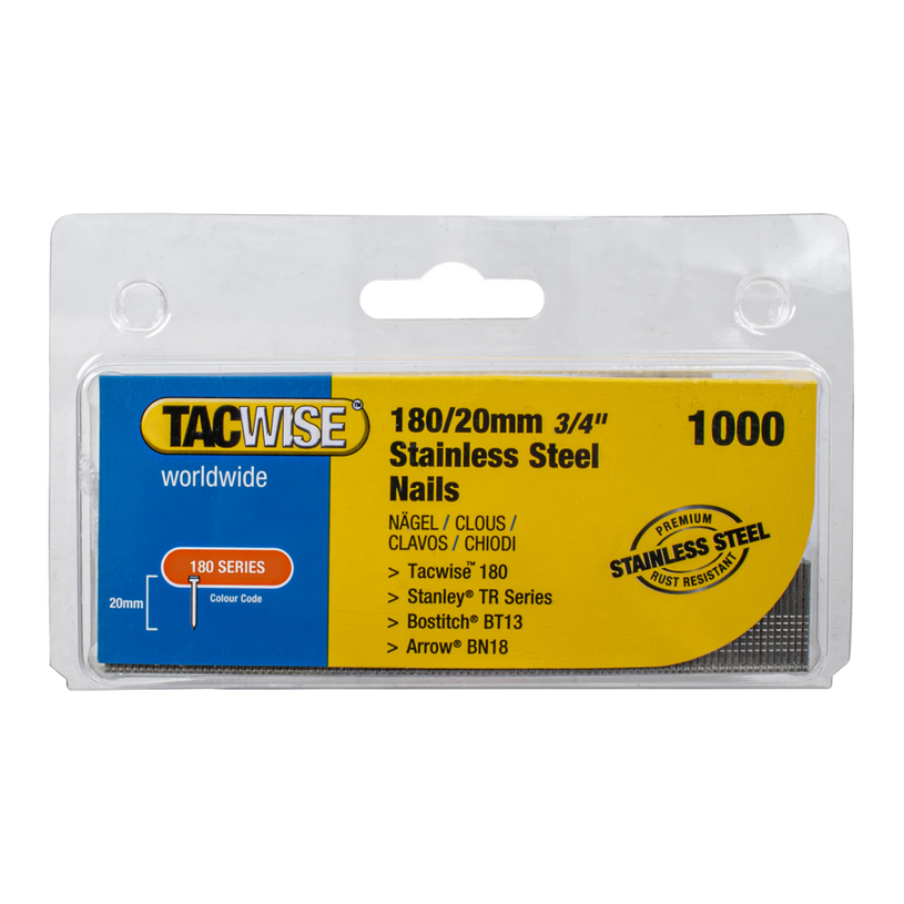 *>TACWISE ПИРОНИ 180/20 mm ST/STEEL 1000 *>TACWISE ПИРОНИ 180/20 mm ST/STEEL 1000