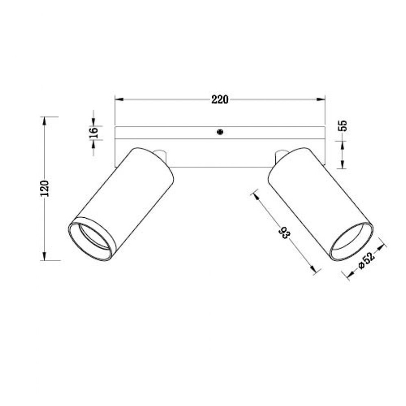 ЛИНЕЕН СПОТ LUX 2XGU10 ЧЕРЕН VIVA ЛИНЕЕН СПОТ LUX 2XGU10 ЧЕРЕН VIVA