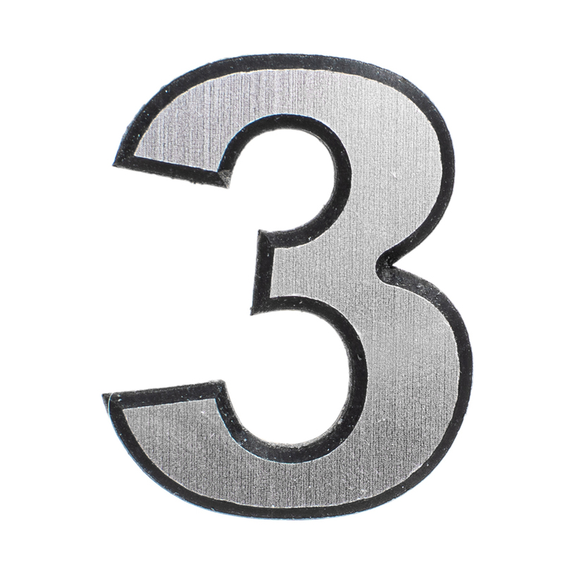 СРЕБРИСТА САМОЗАЛЕПВАЩА ЦИФРА 4 CM "3" СРЕБРИСТА САМОЗАЛЕПВАЩА ЦИФРА 4 CM "3"