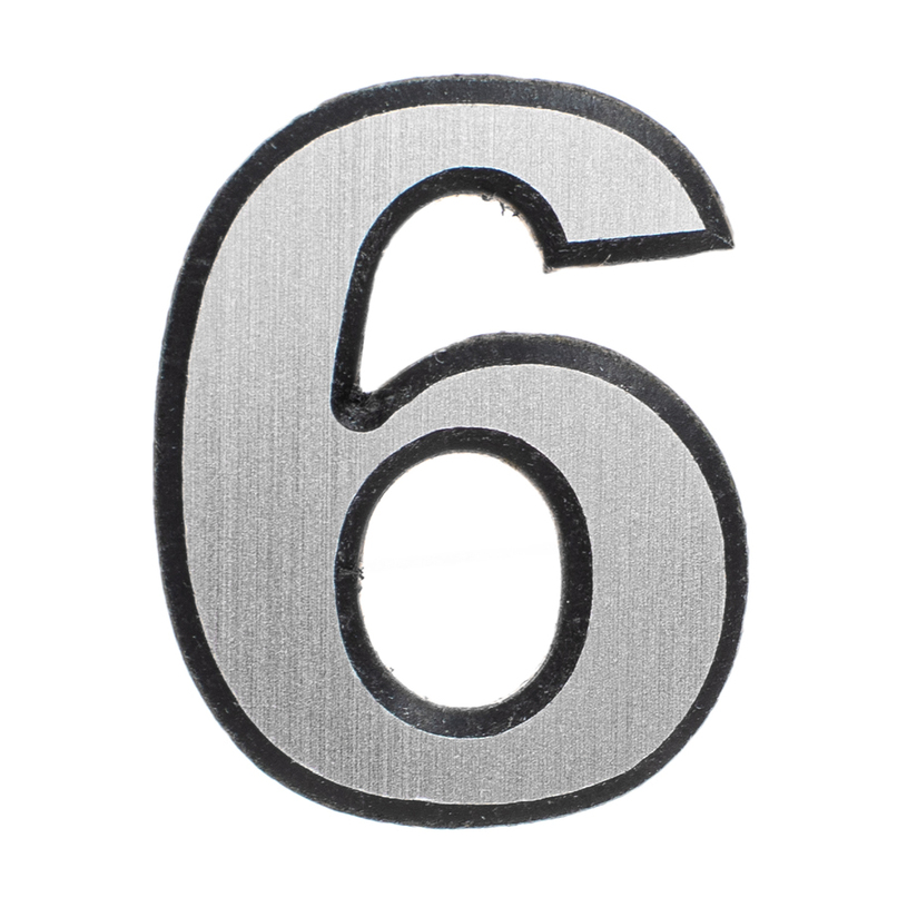 СРЕБРИСТА САМОЗАЛЕПВАЩА ЦИФРА 4 CM "6" СРЕБРИСТА САМОЗАЛЕПВАЩА ЦИФРА 4 CM "6"
