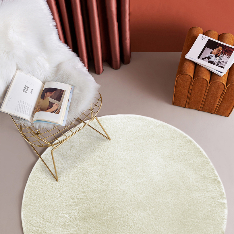 КИЛИМ БАМБИ 80 СМ КРЪГ БЕЖОВО-ЕКРЮ КИЛИМ БАМБИ 80 СМ КРЪГ БЕЖОВО-ЕКРЮ