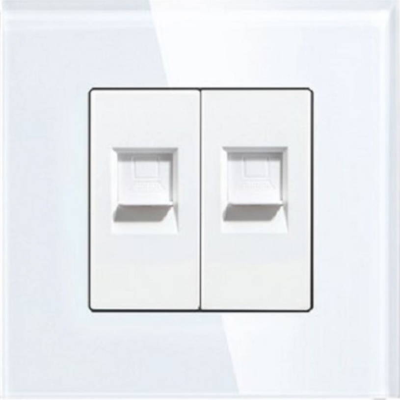 РОЗЕТКА 2XRJ45 CAT5 РАМКА БЯЛА LUXON РОЗЕТКА 2XRJ45 CAT5 РАМКА БЯЛА LUXON