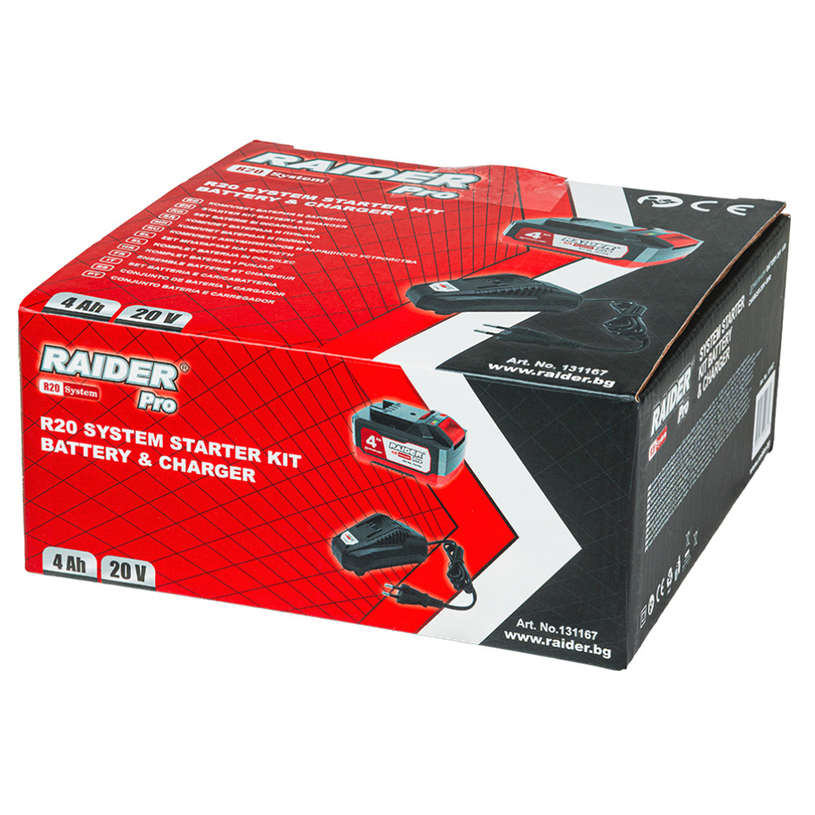 RAIDER PRO СТАРТОВ К-Т 18 V/4AH RDP-R20 RAIDER PRO СТАРТОВ К-Т 18 V/4AH RDP-R20