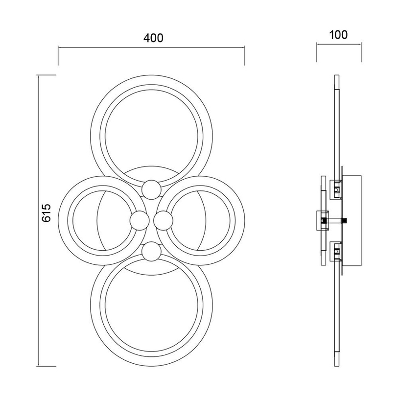 LED ПЛАФОН 51W 4K ДУ DOTS VIVA LED ПЛАФОН 51W 4K ДУ DOTS VIVA