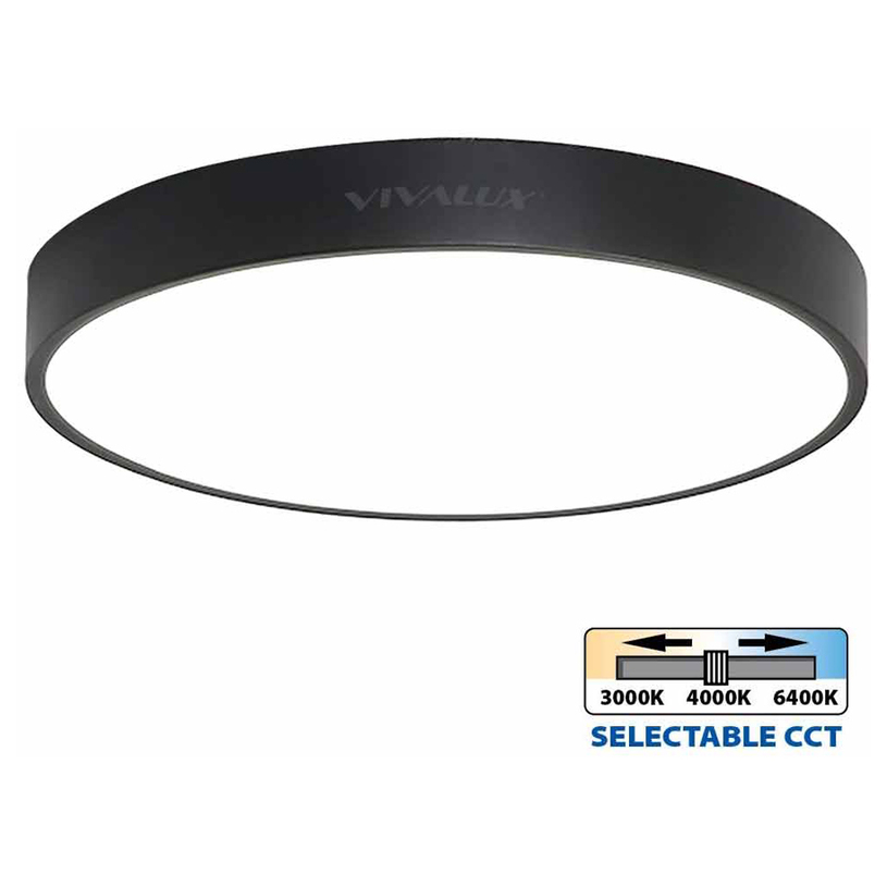 LED ПЛАФОН 35W 4K 40CM ЧЕРЕН LUKA VIVA LED ПЛАФОН 35W 4K 40CM ЧЕРЕН LUKA VIVA