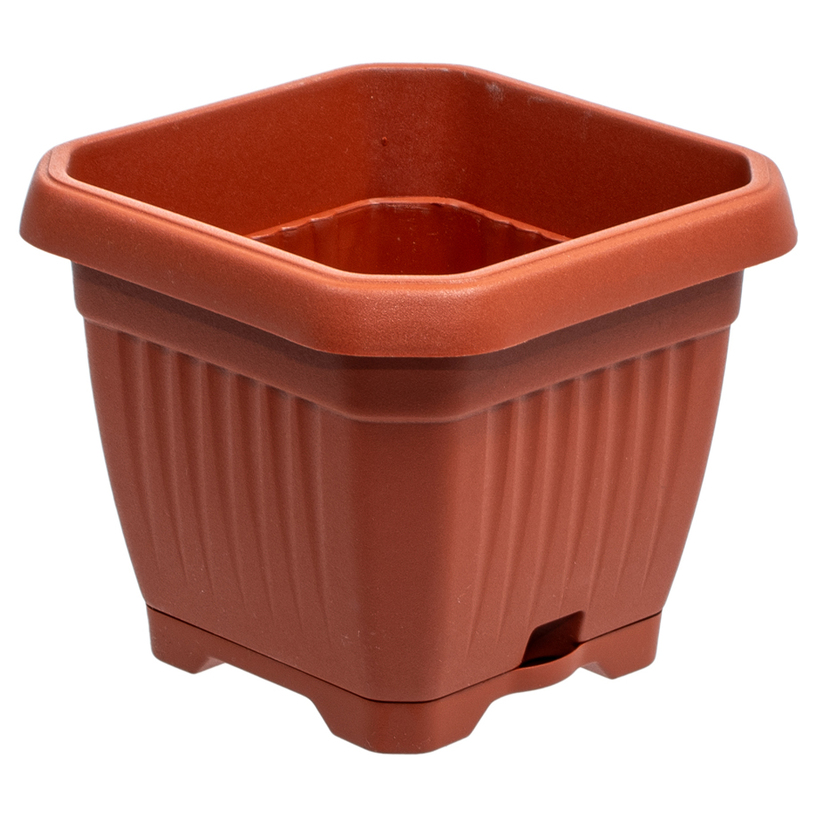 Саксия с подложка, GAIA, 12 см, теракота Саксия с подложка, GAIA, 12 см, теракота