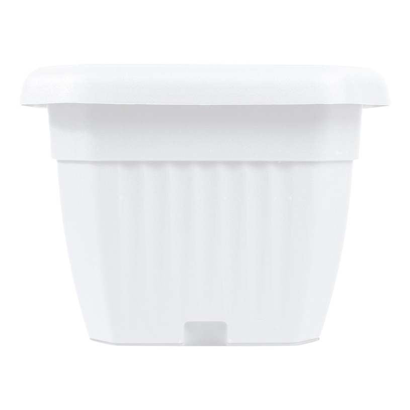 Саксия с подложка, GAIA, 20 см, бяла Саксия с подложка, GAIA, 20 см, бяла