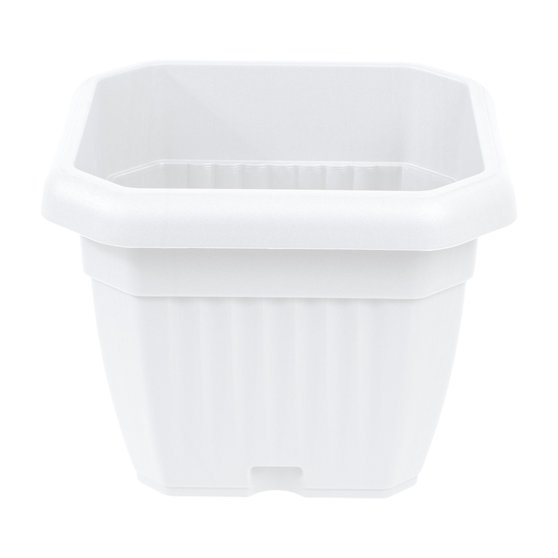 Саксия с подложка, GAIA, 20 см, бяла Саксия с подложка, GAIA, 20 см, бяла