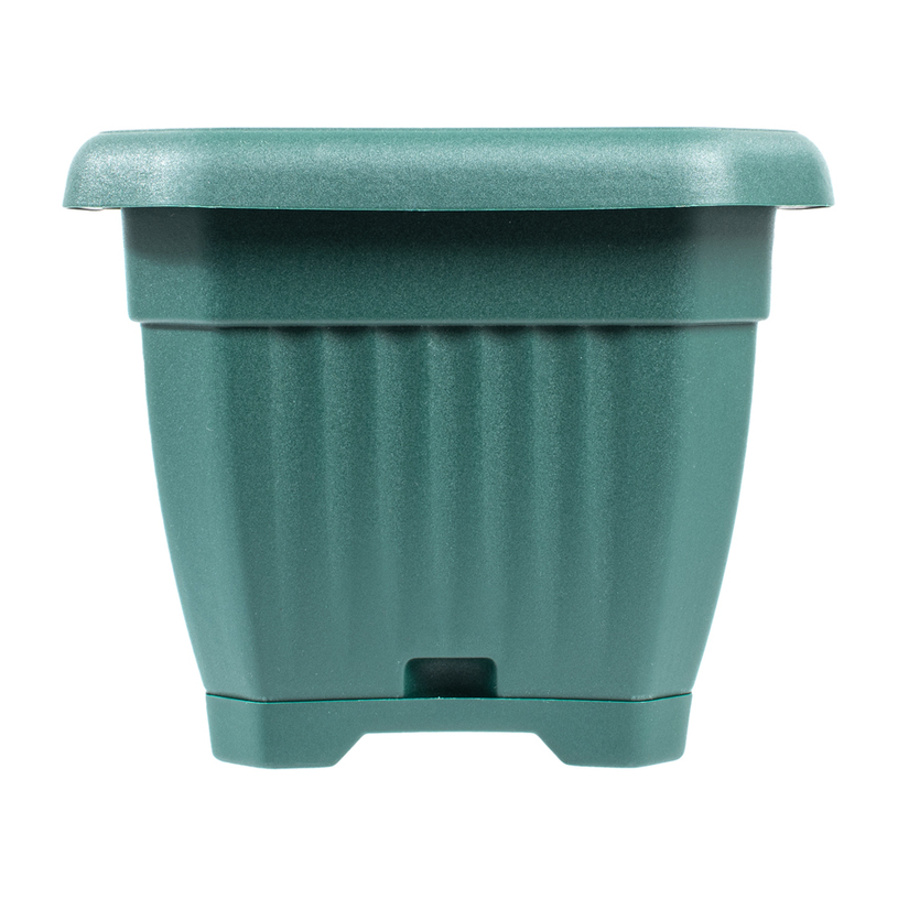 Саксия с подложка, GAIA, 20 см, зелена Саксия с подложка, GAIA, 20 см, зелена