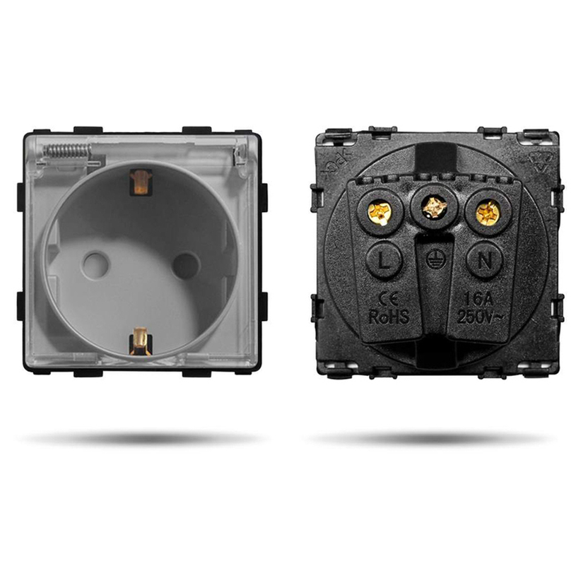 КОНТАКТ ЕДИНИЧЕН С КАПАК СИВ КОНТАКТ ЕДИНИЧЕН С КАПАК СИВ