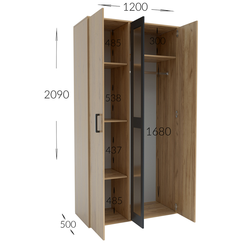 #ГАРДЕРОБ ВИВА ЕКО 120Х50Х209 СМ. #ГАРДЕРОБ ВИВА ЕКО 120Х50Х209 СМ.