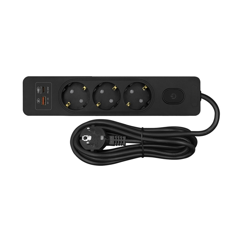 &РАЗКЛ. 3 ГН. USB A+C 1.5M ЧЕРЕН С КЛЮЧ &РАЗКЛ. 3 ГН. USB A+C 1.5M ЧЕРЕН С КЛЮЧ