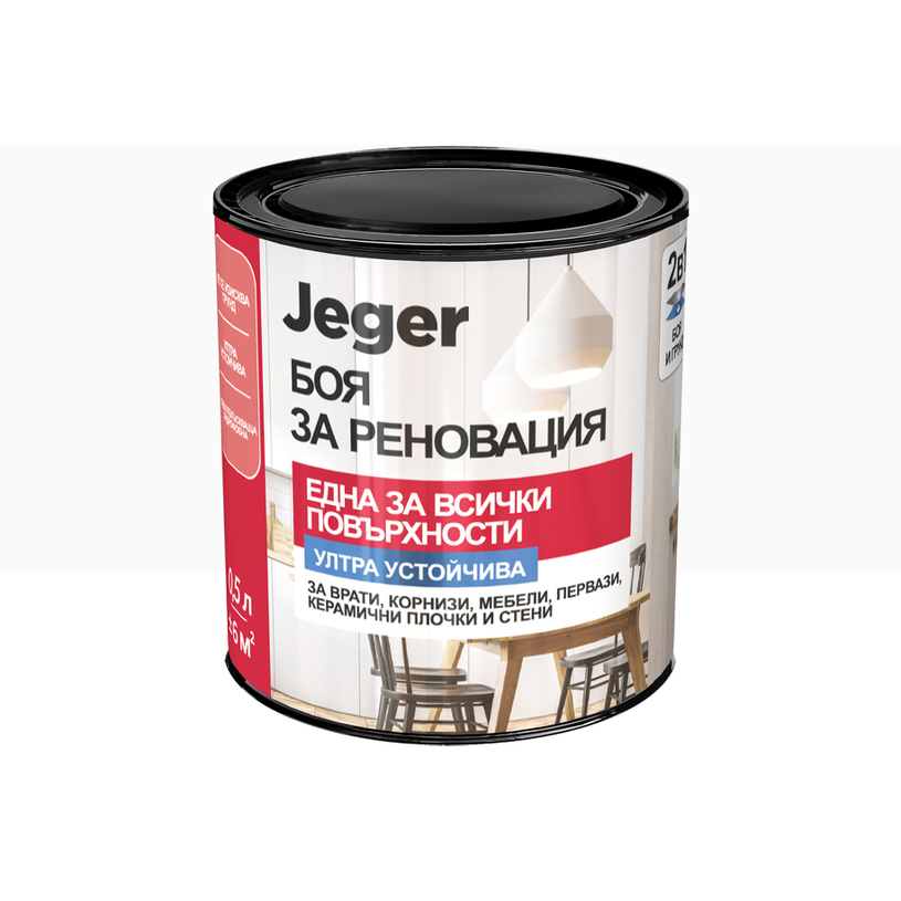 JEGER БОЯ ЗА РЕНОВАЦИЯ БЯЛА 0.5 L JEGER БОЯ ЗА РЕНОВАЦИЯ БЯЛА 0.5 L