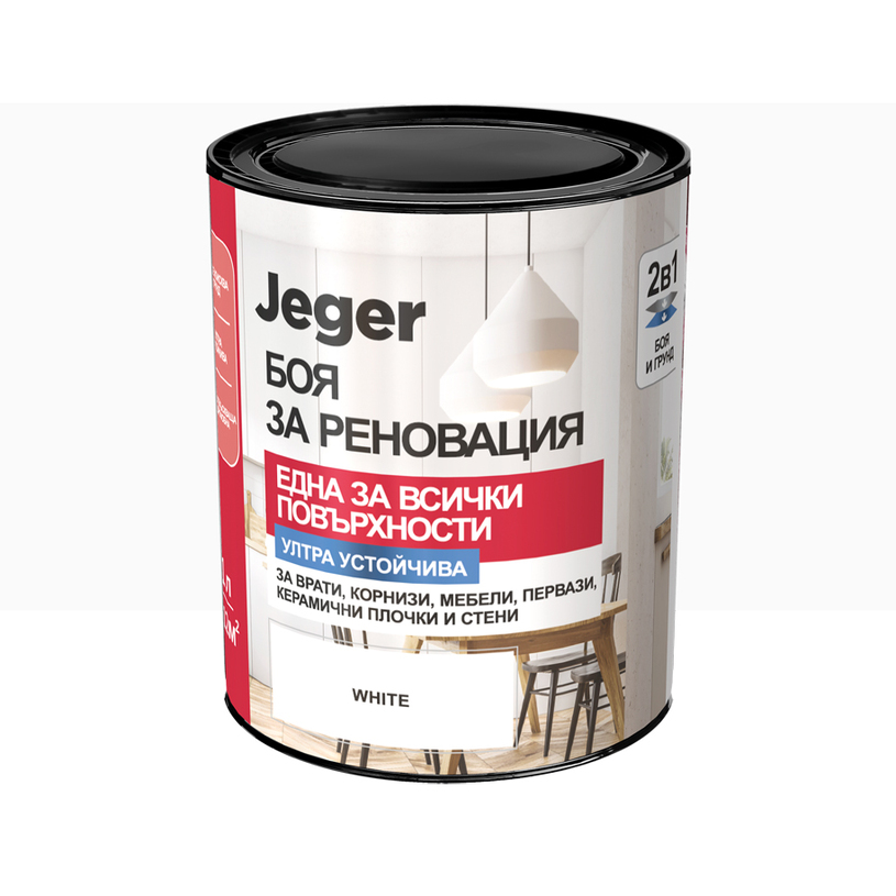 JEGER БОЯ ЗА РЕНОВАЦИЯ БЯЛА 1 L JEGER БОЯ ЗА РЕНОВАЦИЯ БЯЛА 1 L