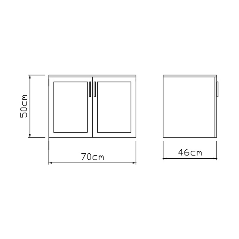ШКАФ С УМИВАЛНИК ГРЕЙС 70^^ ШКАФ С УМИВАЛНИК ГРЕЙС 70^^