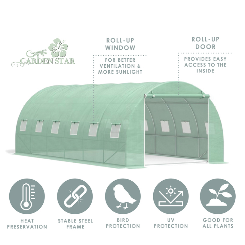 ПАРНИК PE 600x300х200cm HD-105 ПАРНИК PE 600x300х200cm HD-105