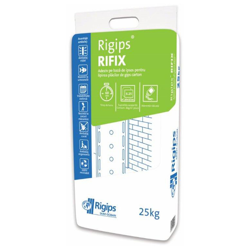 RIFIX ГИПСОВО ЛЕПИЛО RIGIPS 25KG RIFIX ГИПСОВО ЛЕПИЛО RIGIPS 25KG