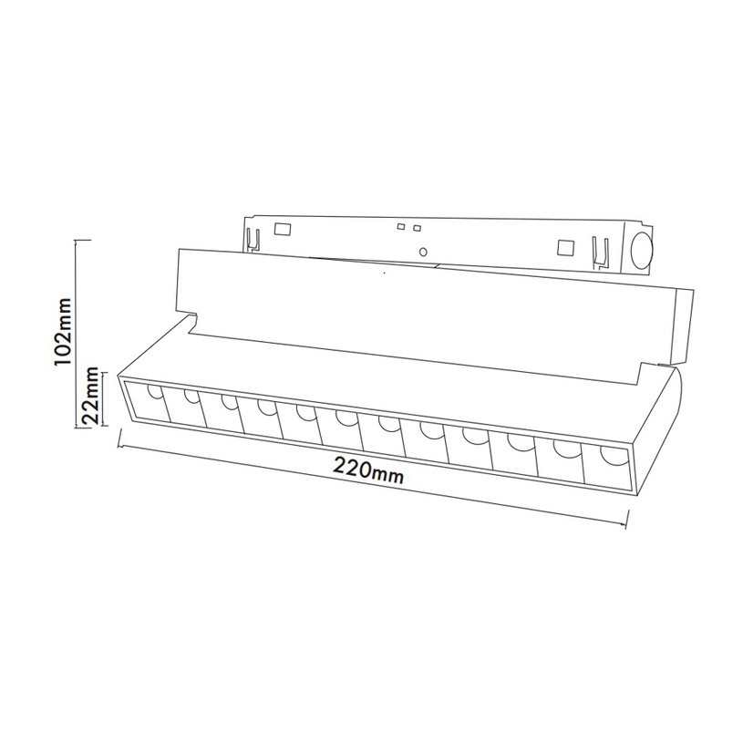 &LED ЛИНЕЕН СПОТ 12W 4K МАГНИТНО VITO &LED ЛИНЕЕН СПОТ 12W 4K МАГНИТНО VITO