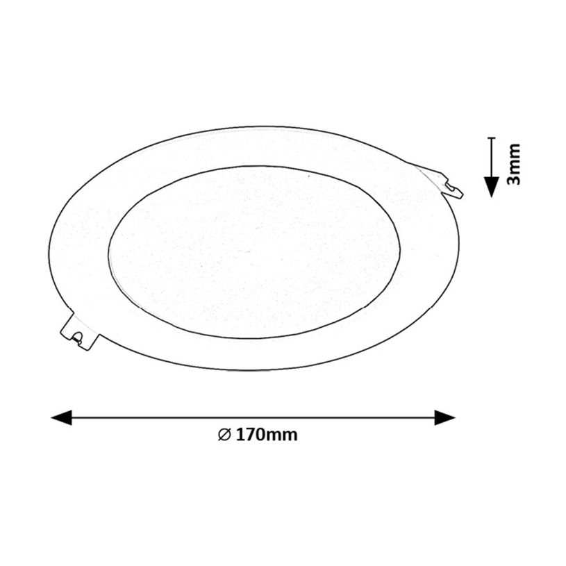 >LED ПАНЕЛ 12W 4K ЧЕРЕН RABALUX >LED ПАНЕЛ 12W 4K ЧЕРЕН RABALUX