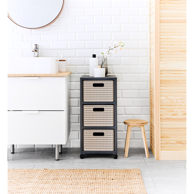 ПЛАСТМАСОВ ШКАФ 3 НИВА COUNTRY КАПУЧИНО ПЛАСТМАСОВ ШКАФ 3 НИВА COUNTRY КАПУЧИНО