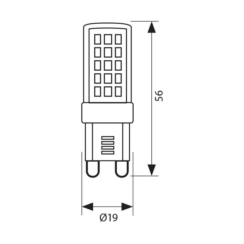 LED КР. G9 4.8W 4K 550LM VIVA LED КР. G9 4.8W 4K 550LM VIVA