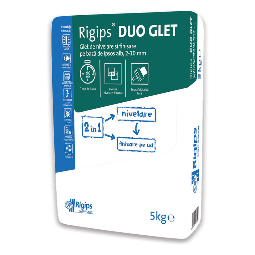 ГИПС. МАЗ. И ШПАКЛ. DUO GLET 5КГ 2В1 ГИПС. МАЗ. И ШПАКЛ. DUO GLET 5КГ 2В1