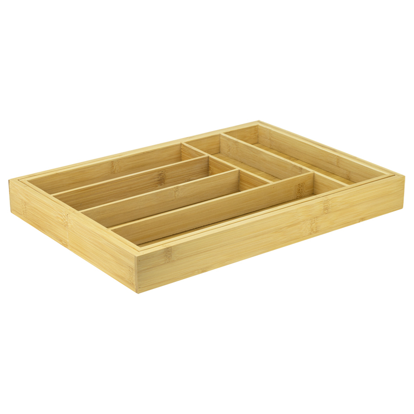 &ОРГАНАЙЗЕР ЗА ПРИБОРИ БАМБУК 32-46X45CM &ОРГАНАЙЗЕР ЗА ПРИБОРИ БАМБУК 32-46X45CM