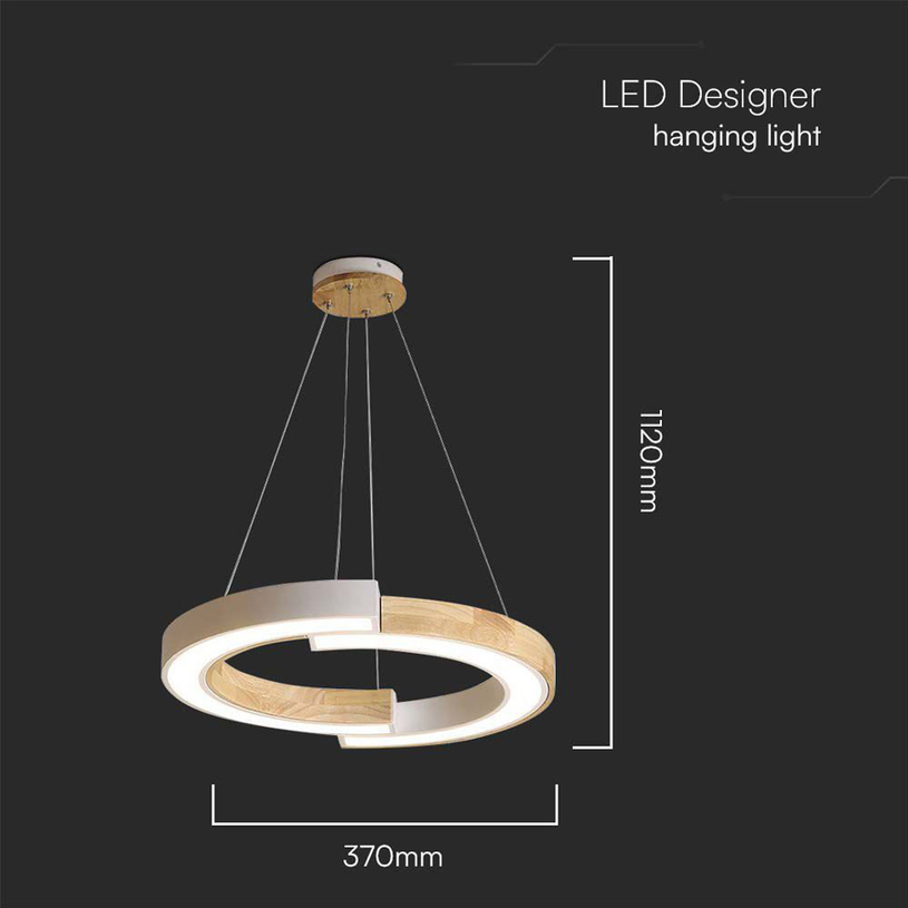 LED ПЕНДЕЛ 32W 4K ДЪРВО V-TAC LED ПЕНДЕЛ 32W 4K ДЪРВО V-TAC