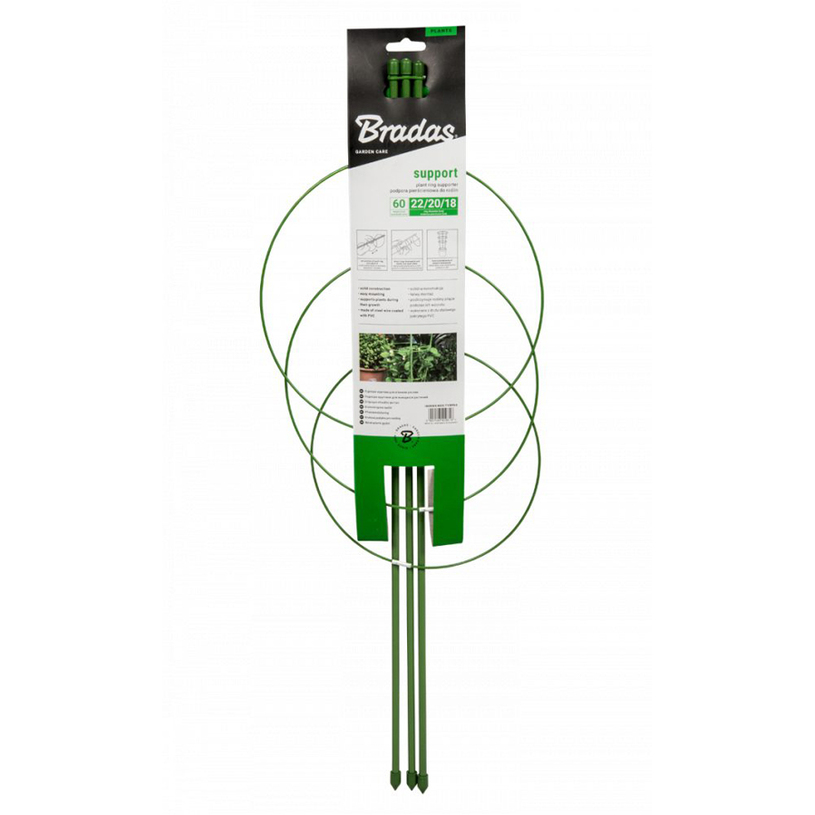 Опора за растения с три пръстена, височи Опора за растения с три пръстена, височи