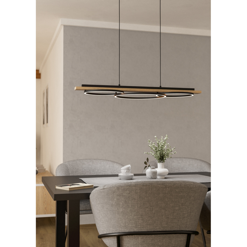 LED ПЕНДЕЛ 2X12W 3K ЧЕРЕН BOYAL EGLO@ LED ПЕНДЕЛ 2X12W 3K ЧЕРЕН BOYAL EGLO@