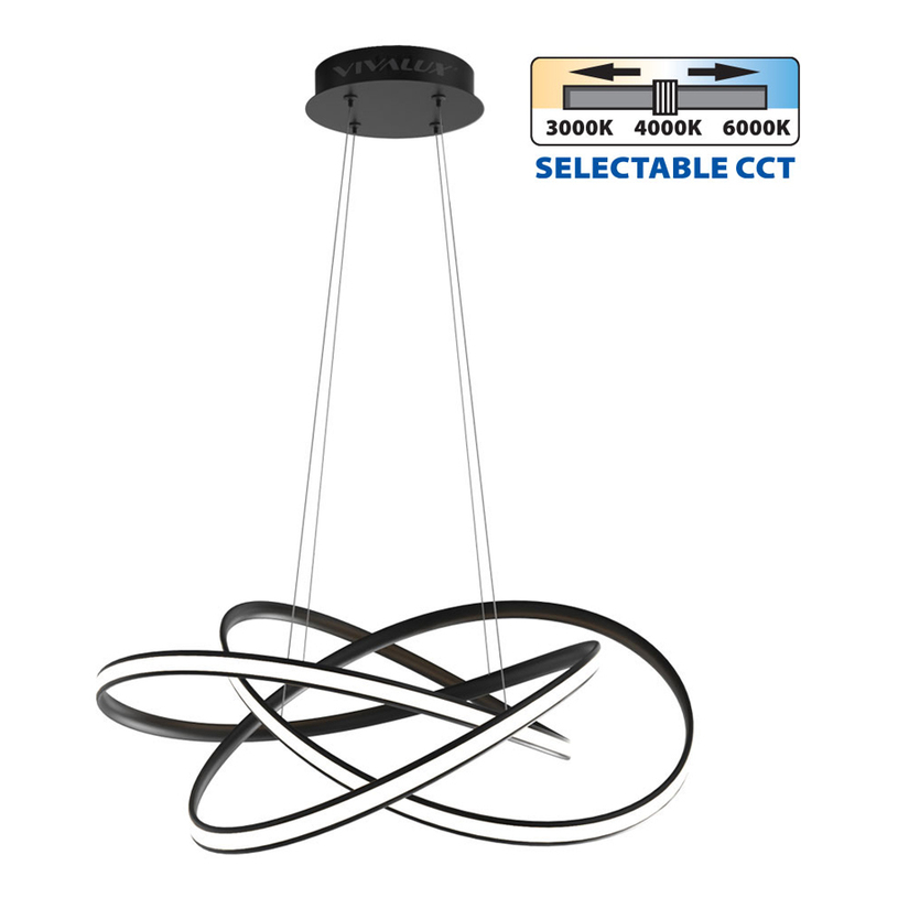 &LED ПЕНДЕЛ 60W 3-6K ЧЕРЕН MAREA VIVA &LED ПЕНДЕЛ 60W 3-6K ЧЕРЕН MAREA VIVA