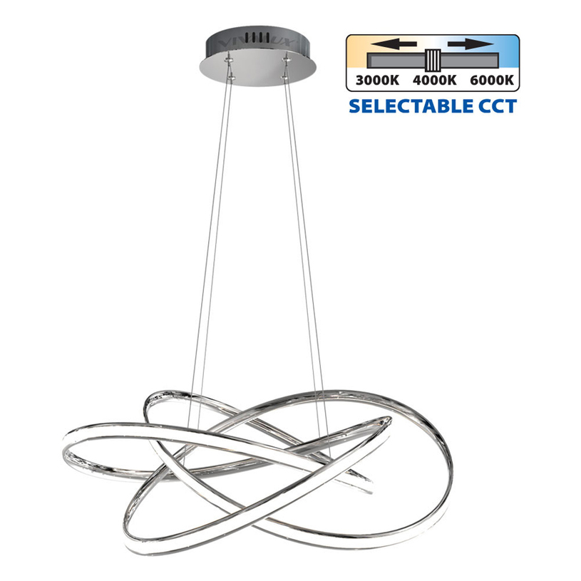 &LED ПЕНДЕЛ 60W 3-6K ХРОМ MAREA VIVA &LED ПЕНДЕЛ 60W 3-6K ХРОМ MAREA VIVA