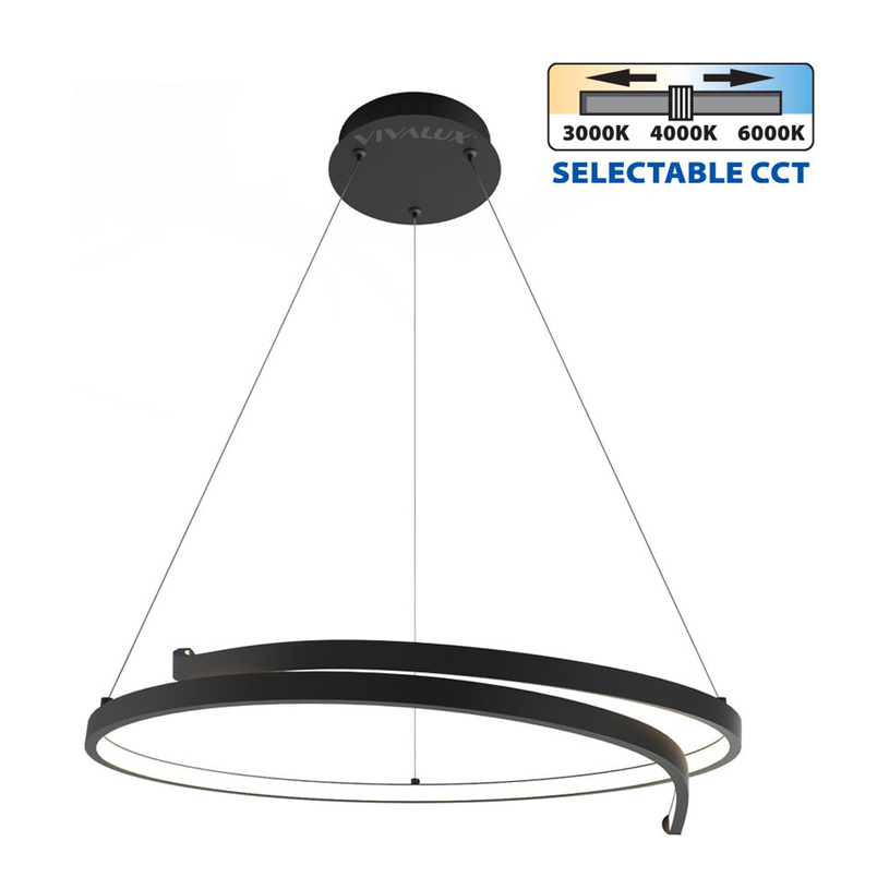 LED ПЕНДЕЛ 38W 3-6K ЧЕРЕН OMICRON VIVA LED ПЕНДЕЛ 38W 3-6K ЧЕРЕН OMICRON VIVA